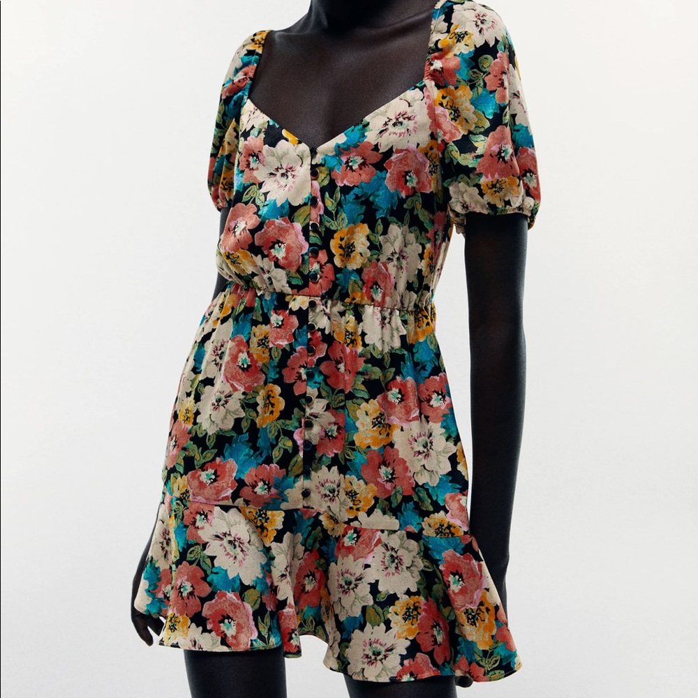 Zara floral print dress